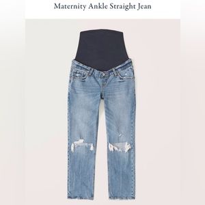 A&F Maternity Ankle Straight Jean